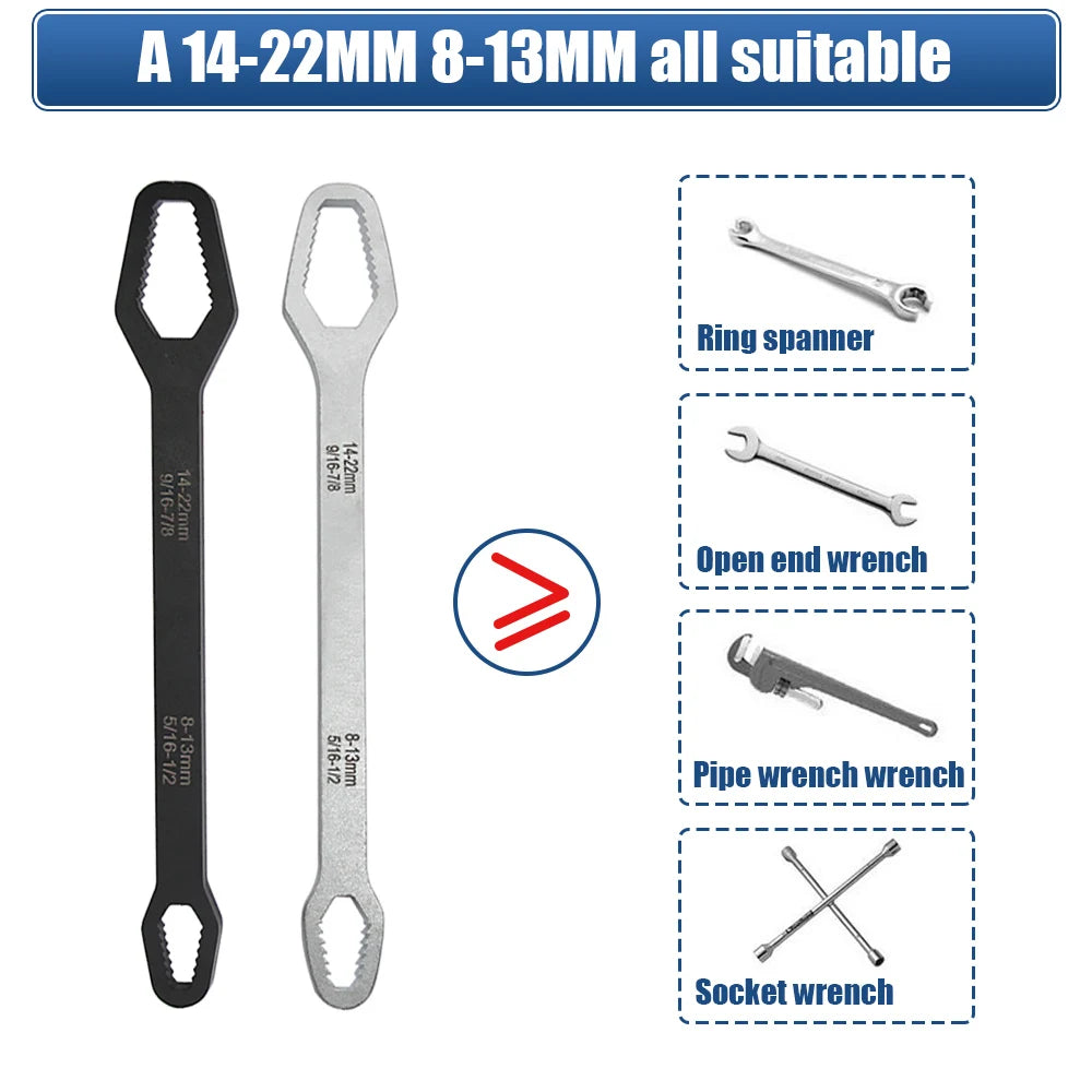 Llave Torx Universal Ajustable de 3-17mm y 8-22mm, Doble Cabeza Multifuncional