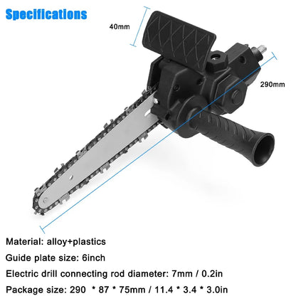 Adaptador de Sierra Eléctrica para Taladro 6" Portátil