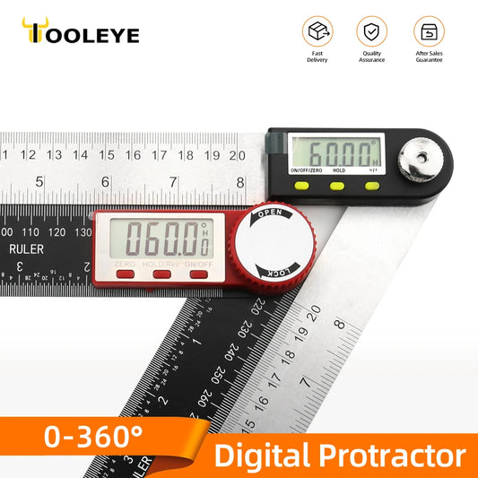 Medidor de ángulo digital Goniómetro Protractor Electrónico Herramienta de Medición de Ángulo Multi Regla de Ángulo Herramientas de Carpintería Medidor Buscador de Ángulo 360